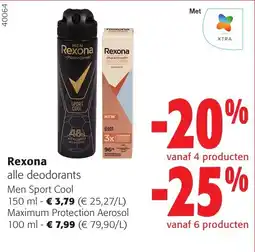 Colruyt Rexona alle deodorants aanbieding