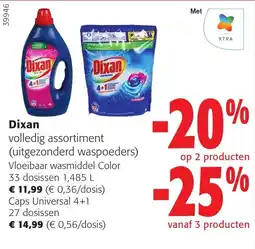 Colruyt Dixan volledig assortiment aanbieding
