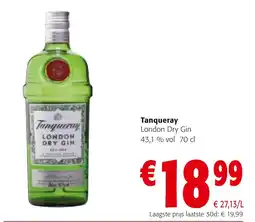 Colruyt Tanqueray london dry gin aanbieding