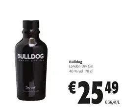 Colruyt Bulldog london dry gin aanbieding
