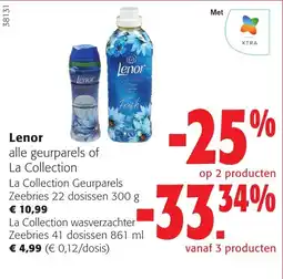 Colruyt Lenor alle geurparels of La Collection aanbieding