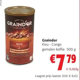 Colruyt Graindor kivu - congo gemalen koffie aanbieding