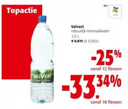Colruyt Valvert natuurlijk mineraalwater aanbieding