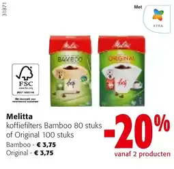 Colruyt Melitta koffiefilters aanbieding