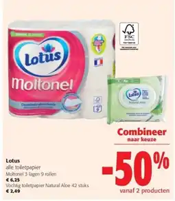 Colruyt Lotus alle toiletpapier aanbieding
