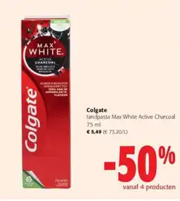 Colruyt Colgate tandpasta Max White Active Charcoal aanbieding
