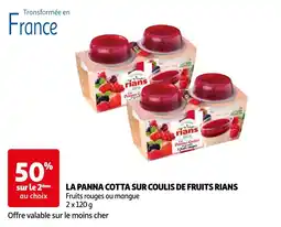Auchan la panna cotta sur coulis de fruits rians aanbieding