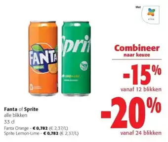Colruyt Fanta of Sprite aanbieding