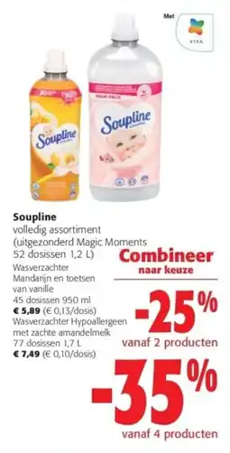 Colruyt Soupline volledig assortiment aanbieding