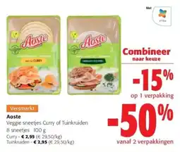 Colruyt Aoste veggie sneetjes aanbieding