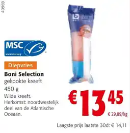 Colruyt Diepvries Boni Selection gekookte kreeft aanbieding