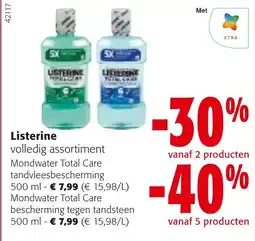 Colruyt Listerine volledig assortiment aanbieding