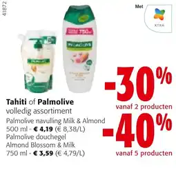 Colruyt Tahiti of Palmolive volledig assortiment aanbieding