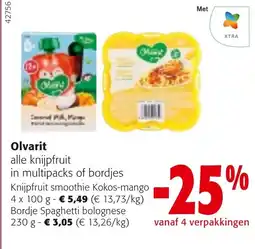 Colruyt Olvarit alle knijpfruit in multipacks of bordjes aanbieding