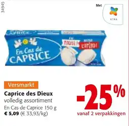 Colruyt Caprice des Dieux volledig assortiment aanbieding