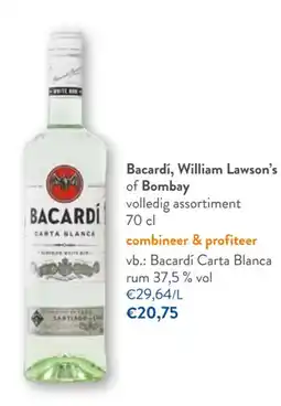 OKay Bacardí William Lawson's of Bombay aanbieding
