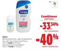 Colruyt Sanex alle douchecrèmes, -gels of deodorants aanbieding