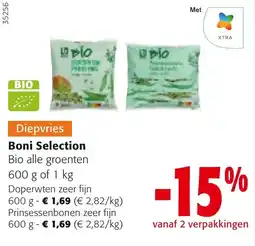 Colruyt Diepvries Boni Selection Bio alle groenten aanbieding