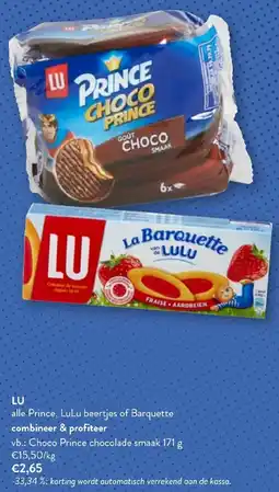 OKay alle Prince, LuLu beertjes of Barquette aanbieding