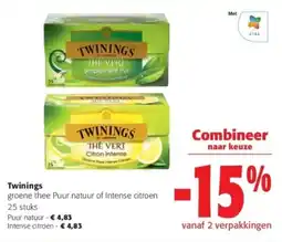 Colruyt Twinings groene thee aanbieding