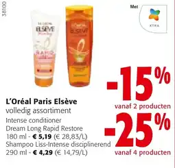 Colruyt L'Oréal Paris Elsève volledig assortiment aanbieding