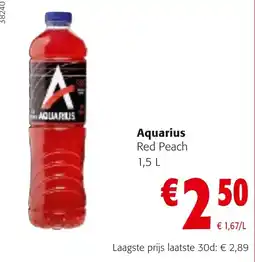 Colruyt Aquarius red peach aanbieding