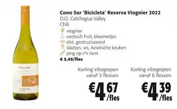 Colruyt Cono Sur 'Bicicleta' Reserva Viognier 2022 aanbieding