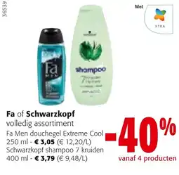 Colruyt Fa of Schwarzkopf volledig assortiment aanbieding