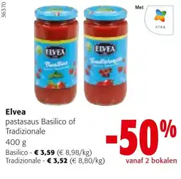 Colruyt Elvea pastasaus aanbieding