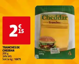 Auchan Tranches de cheddar aanbieding