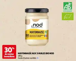 Auchan mayonnaise aux 3 huiles bio nod aanbieding