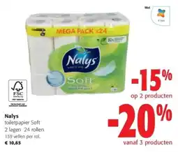 Colruyt Nalys toiletpapier soft aanbieding