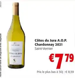 Colruyt Côtes du Jura A.O.P. Chardonnay 2021 aanbieding