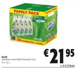 Colruyt Dreft vloeibaar wasmiddel Everyday Care aanbieding