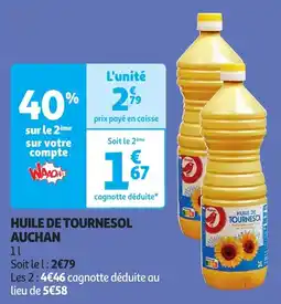 Auchan Huile de tournesol Auchan aanbieding