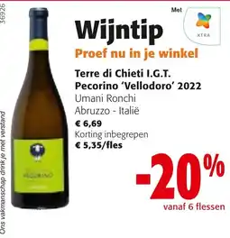 Colruyt Terre di Chieti I.G.T. Pecorino 'Vellodoro' 2022 aanbieding