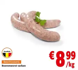 Colruyt Boerenworst varken aanbieding