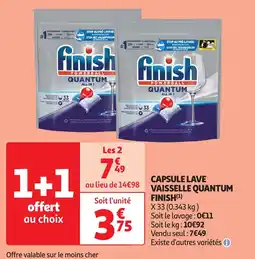Auchan capsule lave vaisselle quantum finish aanbieding