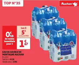 Auchan eau de source de montagne auchan aanbieding