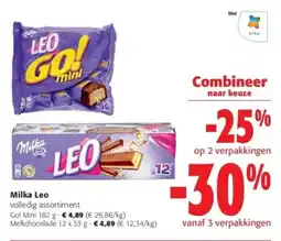 Colruyt Milka Leo volledig assortiment aanbieding