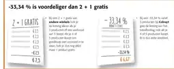 Colruyt 2 + 1 gratis aanbieding
