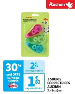 Auchan 3 souris correctrices auchan aanbieding