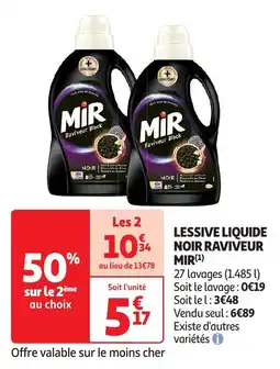 Auchan Lessive liquide noir raviveur mir aanbieding