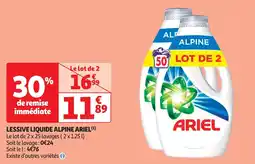 Auchan lessive liquide alpine ariel aanbieding