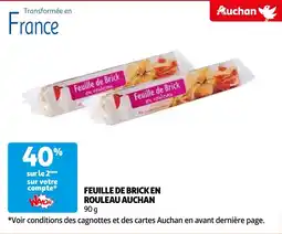 Auchan Feuille de brick en rouleau Auchan aanbieding