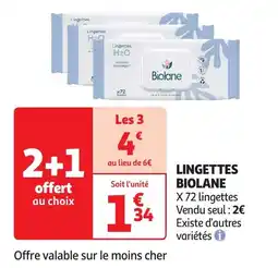 Auchan Lingettes Biolane aanbieding