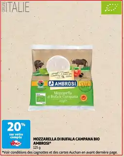 Auchan mozzarella di bufala campana bio ambrosi aanbieding