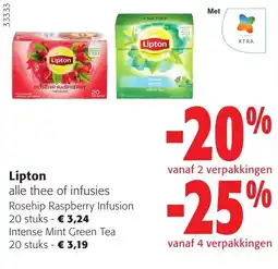 Colruyt Lipton alle thee of infusies aanbieding
