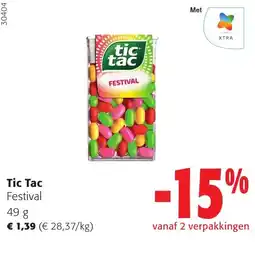 Colruyt Tic Tac Festival aanbieding