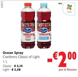 Colruyt Ocean Spray Cranberry Classic of Light aanbieding